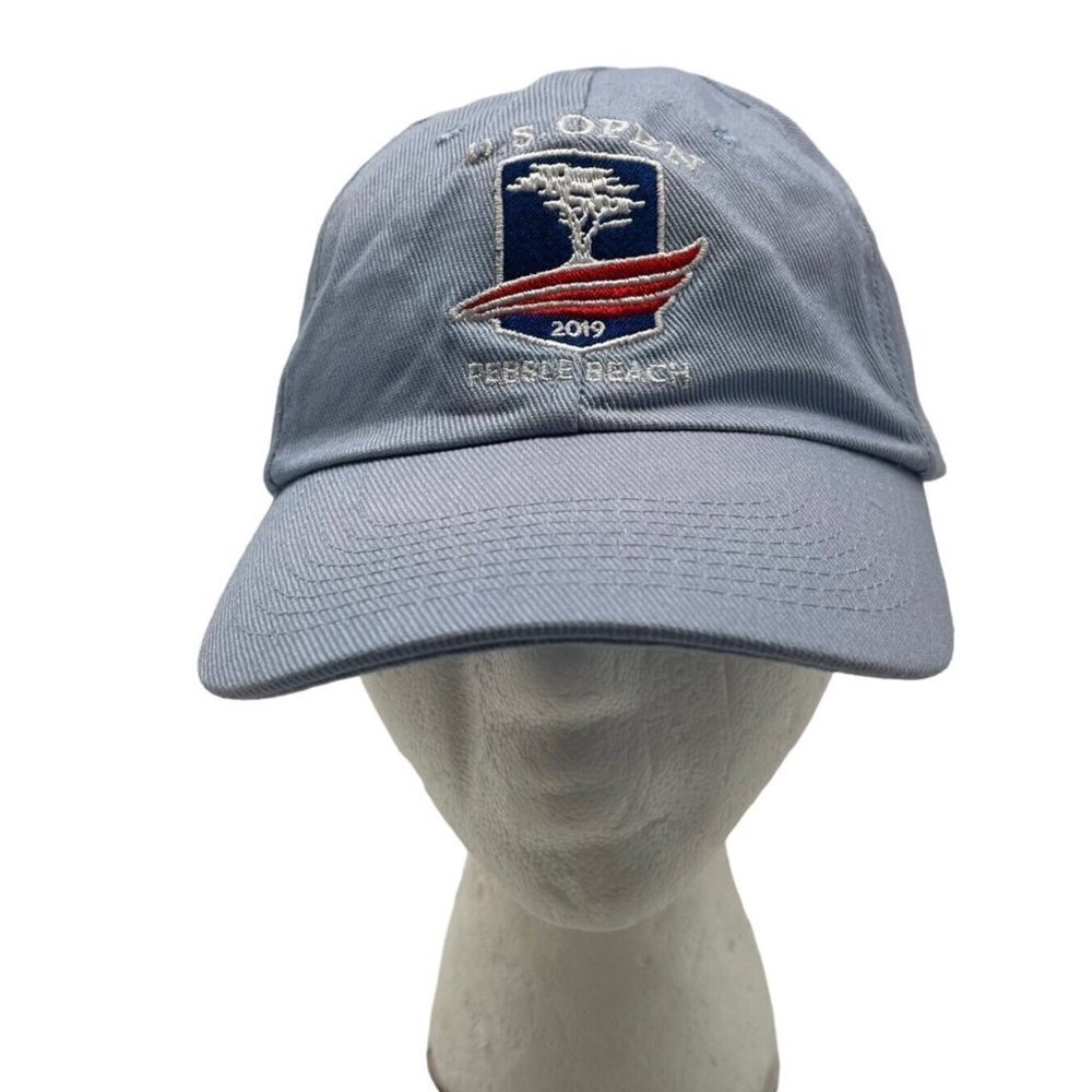 US Open Pebble Beach 2019 Hat Cap Strap Back Mens Adjustable Logo Blue USGA Golf